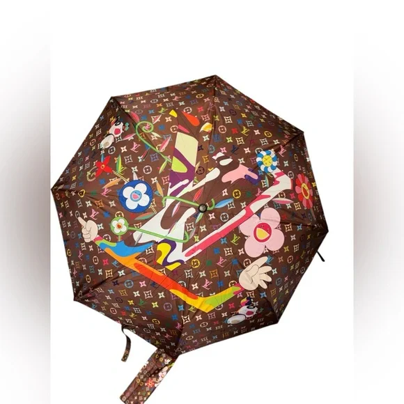 🔥 $80 SALE Fashion CC Black and White Fashion Umbrella - Picture 1 of 5